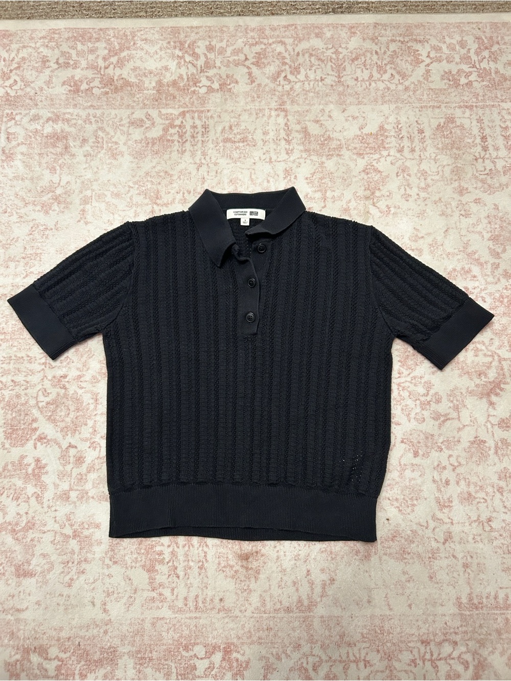 Women’s size S - Uniqlo Black Knit Polo Shirt